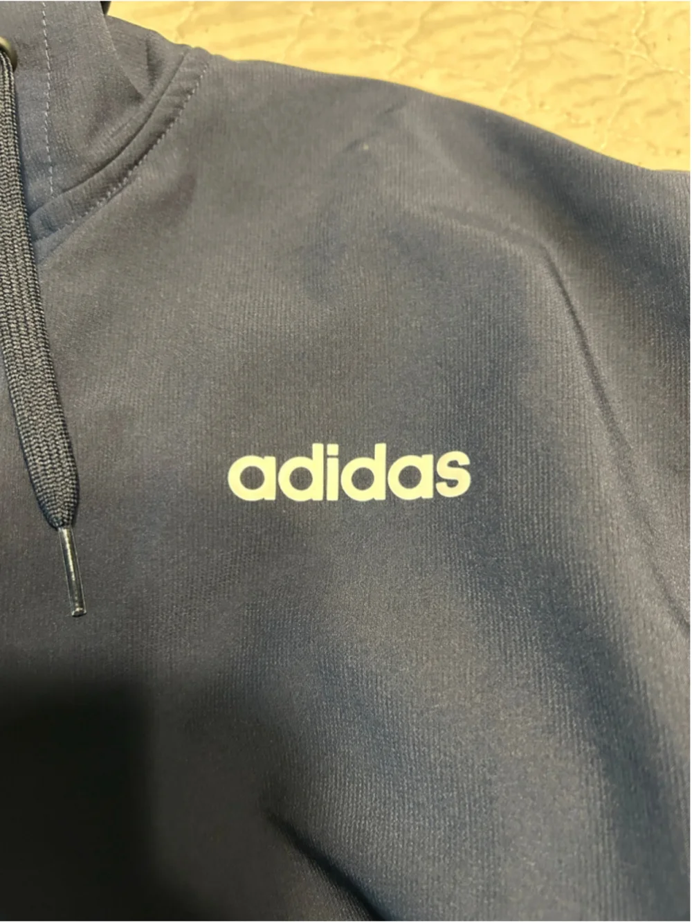 Adidas Men's Full-Zip Tracksuit Hoodie Navy White Size M Gym Sports